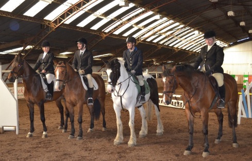 Team Spitfire from Donegal Gaeltacht RC winners of the North West Team Show Jumping Challenge L-R: Liz Potter, Rudy Schneider, Laurence Smith & Patricia Warren
